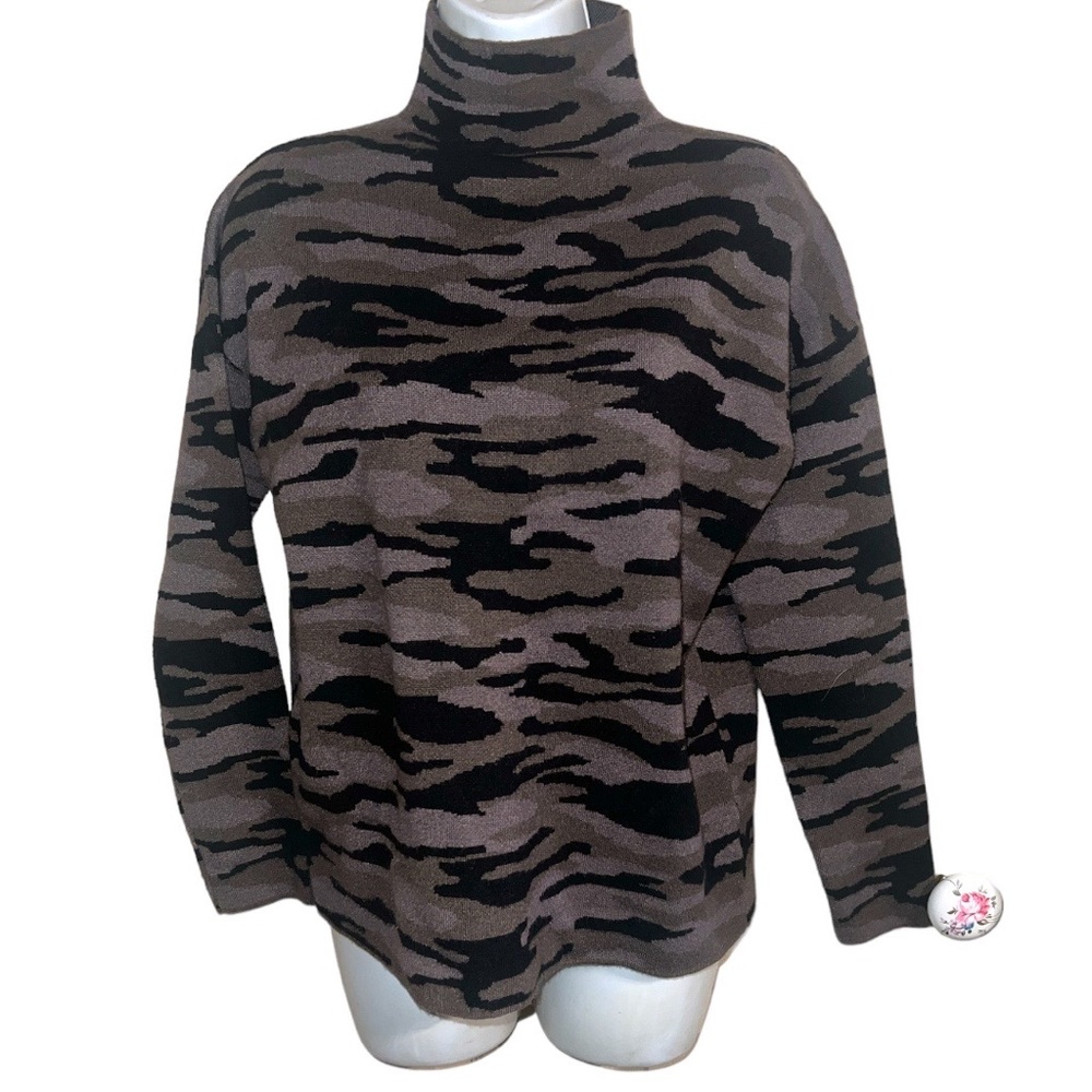 TAHARI Stunning Mock Neck Sweater SZ S